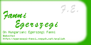 fanni egerszegi business card